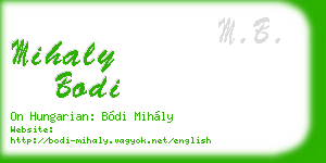 mihaly bodi business card
